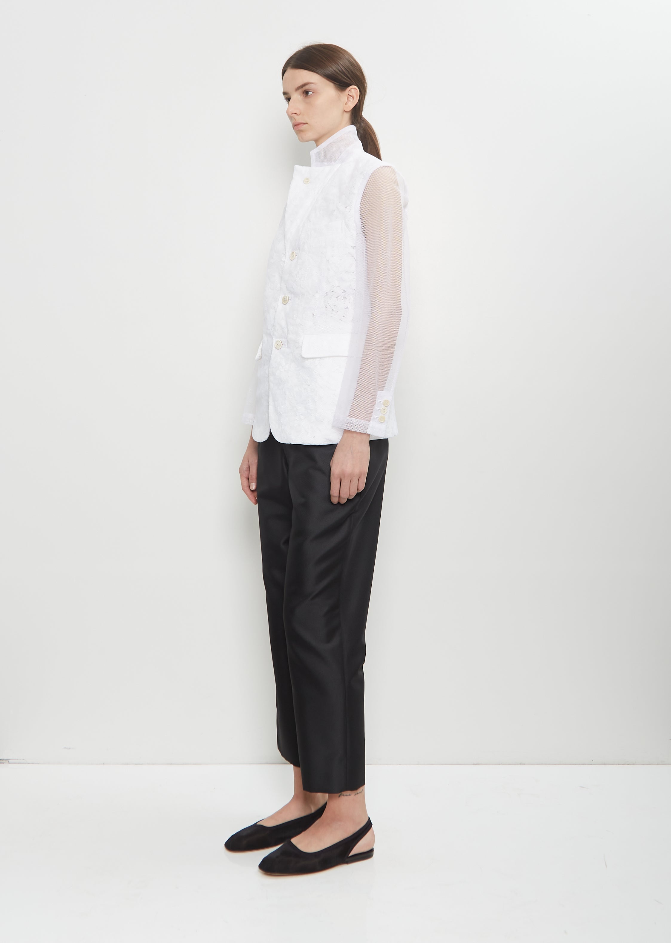 Tulle Flower Embroidery Jacket - 4