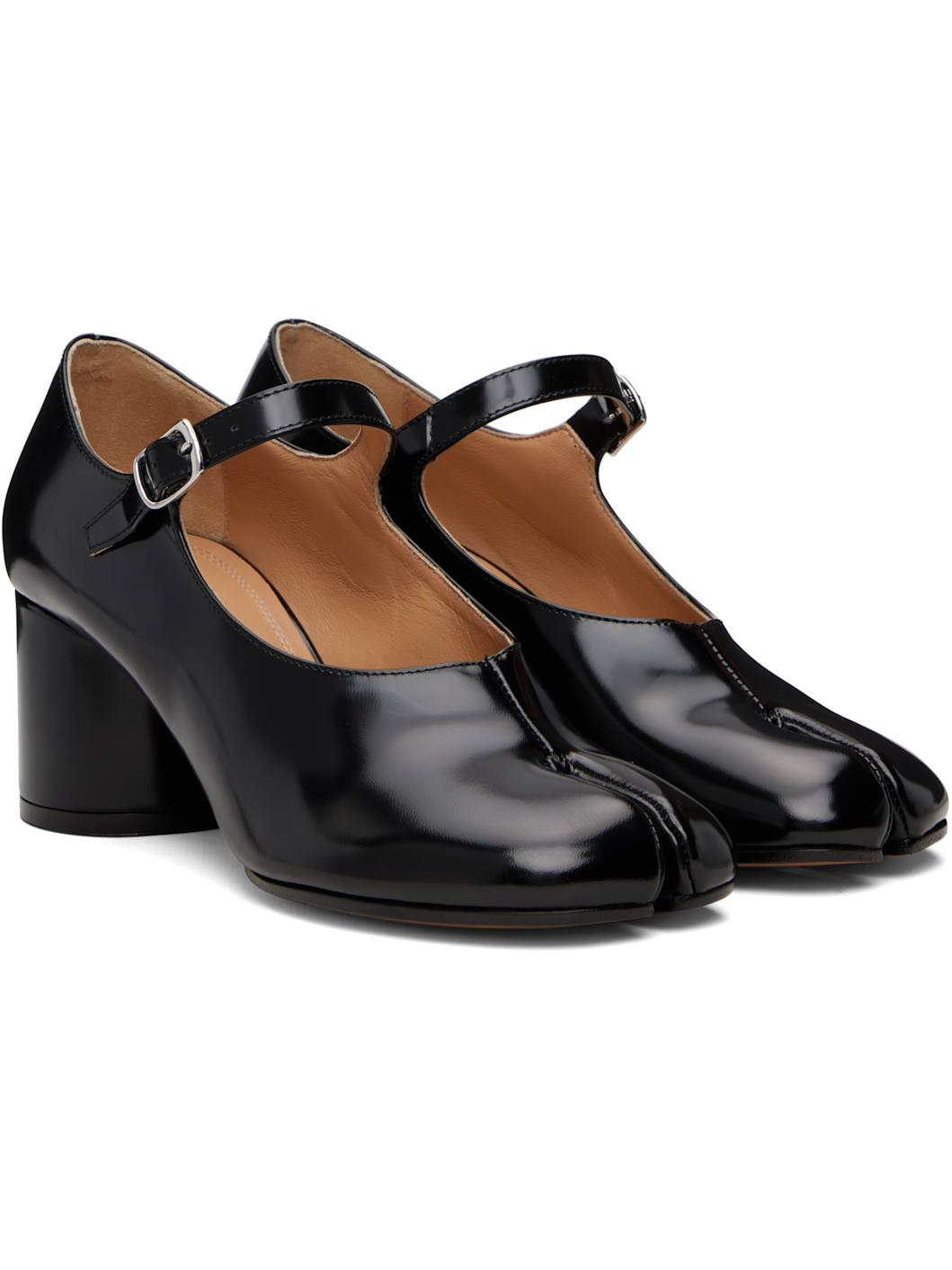 Black Tabi Mary Jane Heels - 4