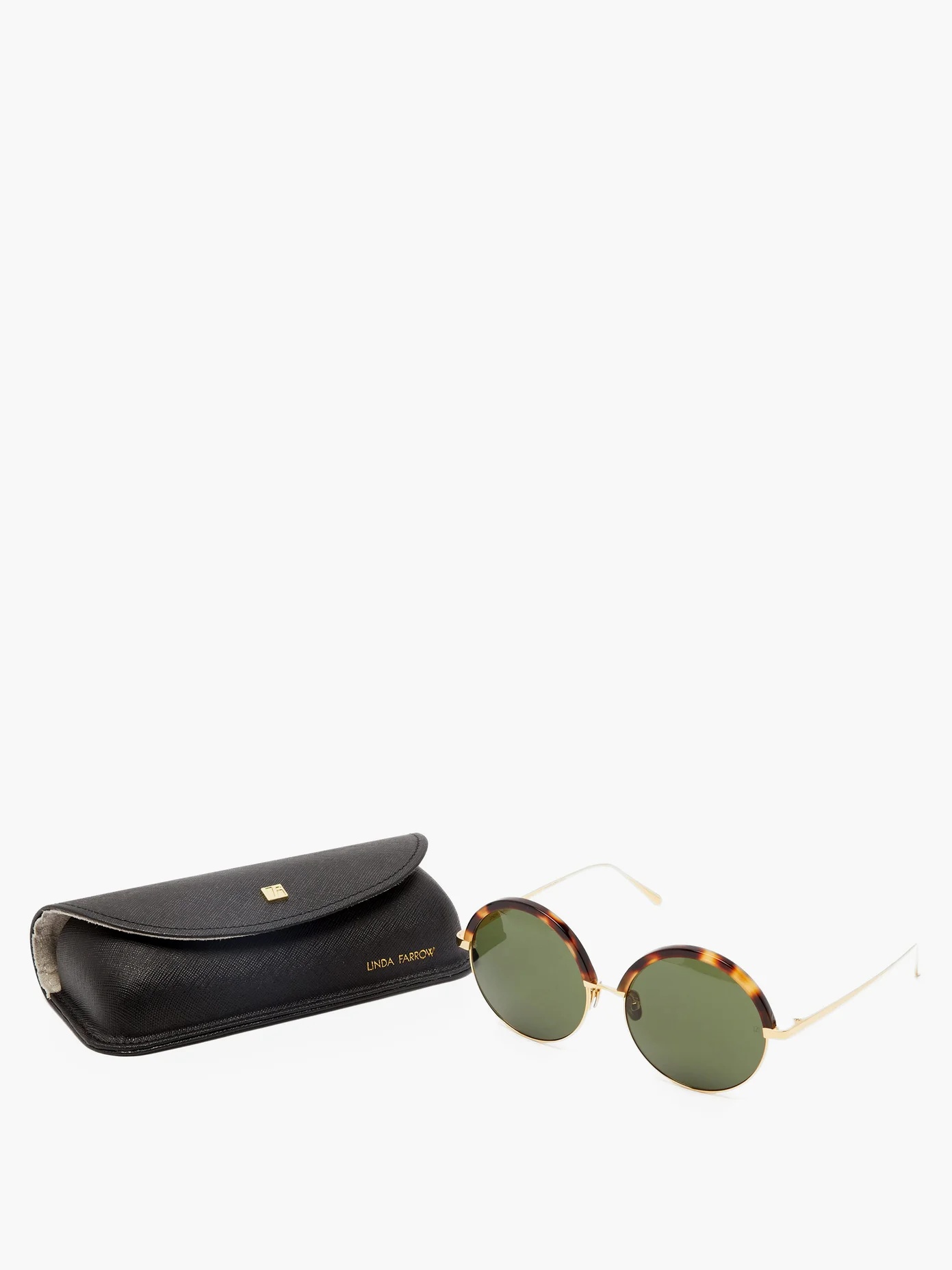 Round acetate and metal sunglasses - 4