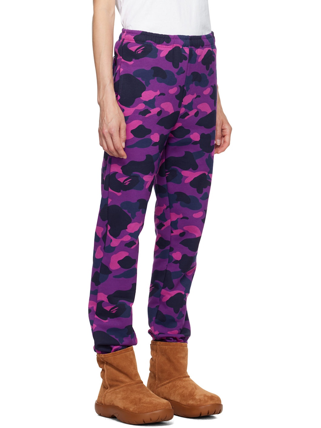 Purple Color Camo Sweatpants - 2