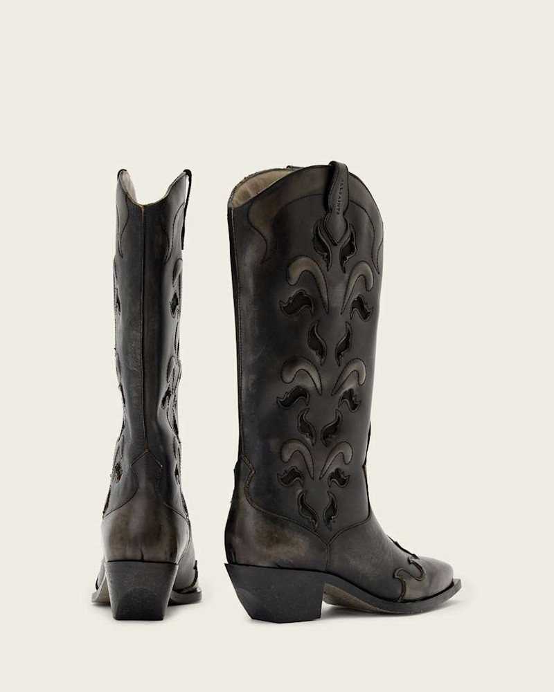 DOLLY WESTERN LEATHER BOOTS 6