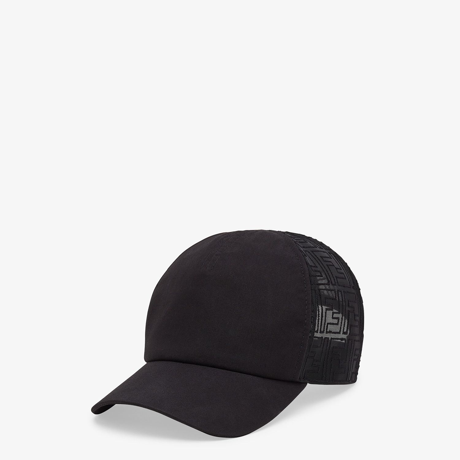 Black fabric baseball cap - 1