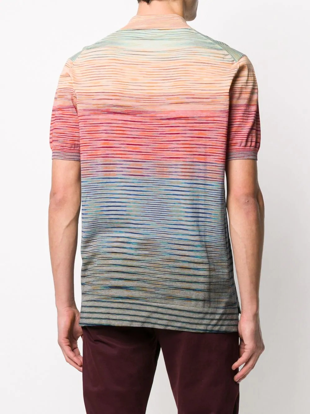 abstract stripe polo shirt - 4