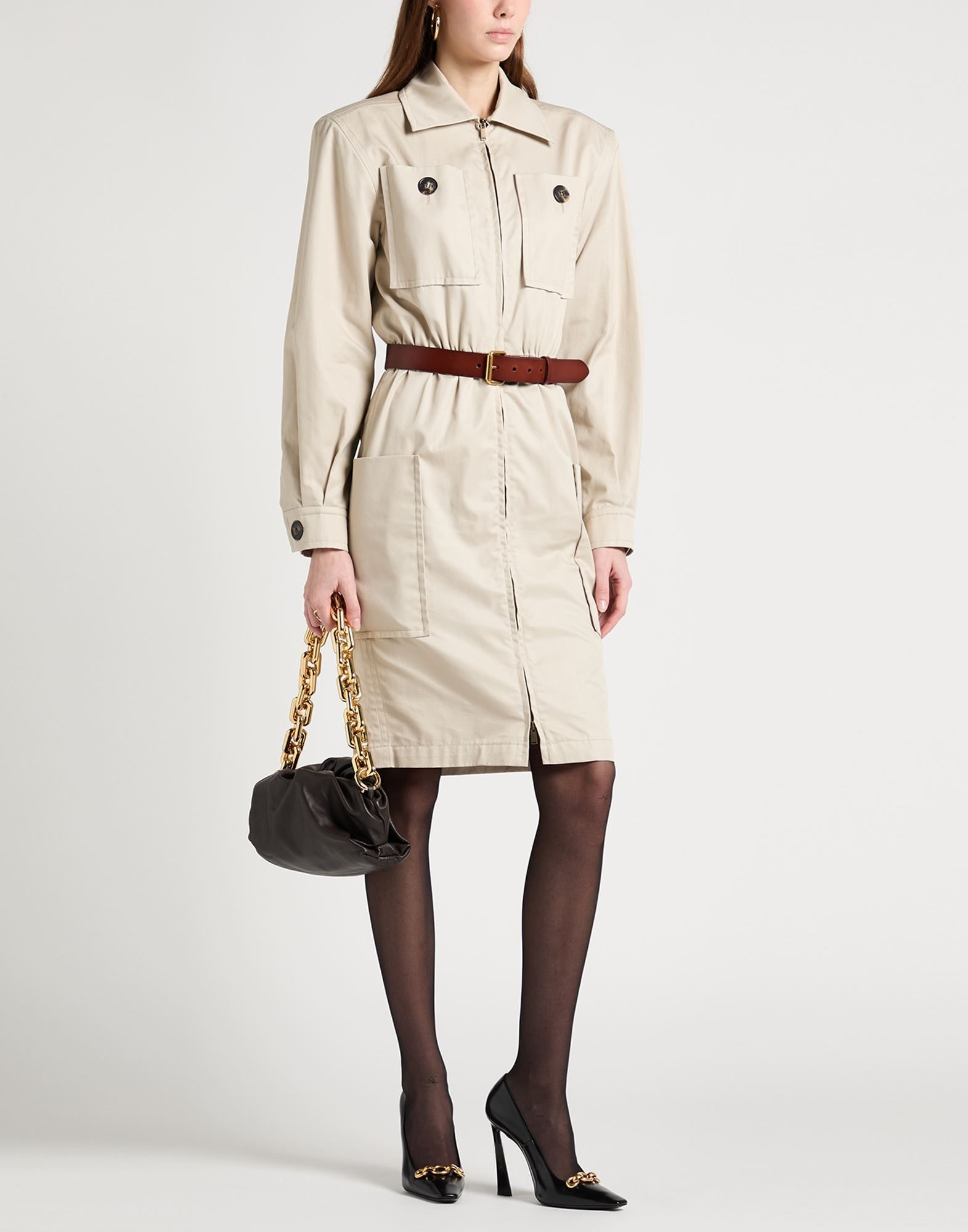 Beige Women's Midi Dress - 3