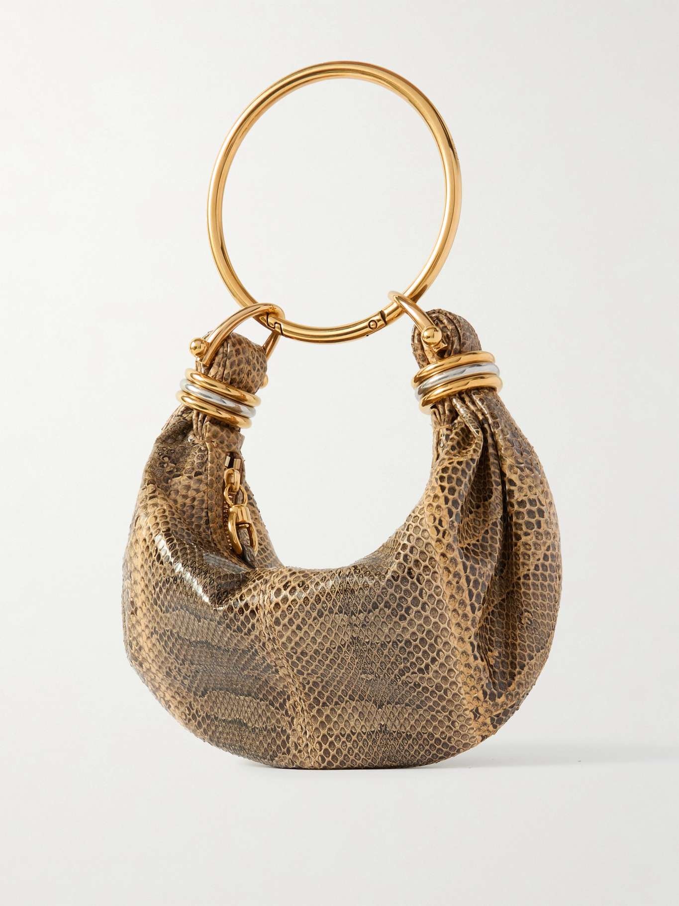 Bracelet embellished watersnake shoulder bag Snake print - 3