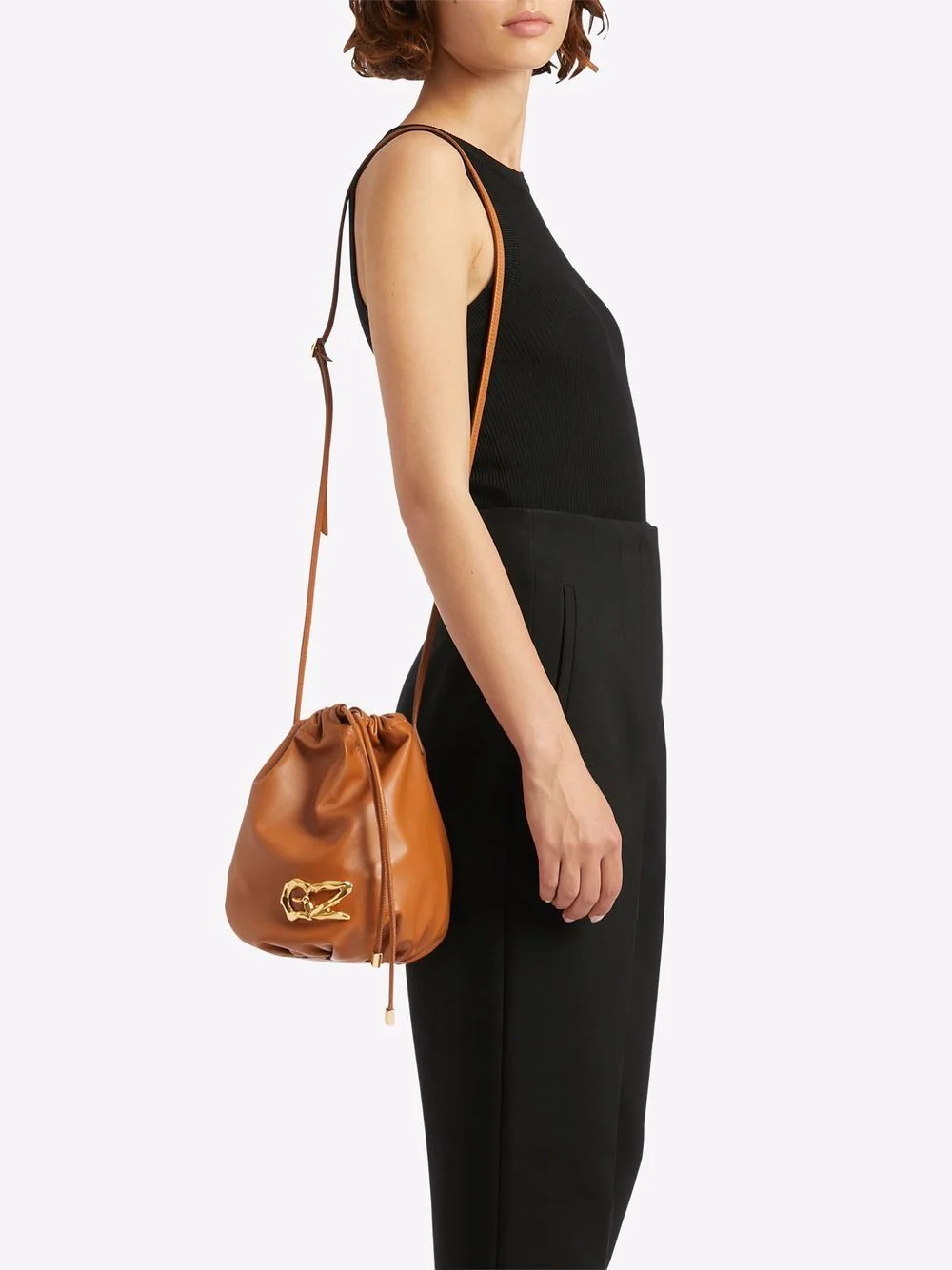 Izar leather bucket bag - 2