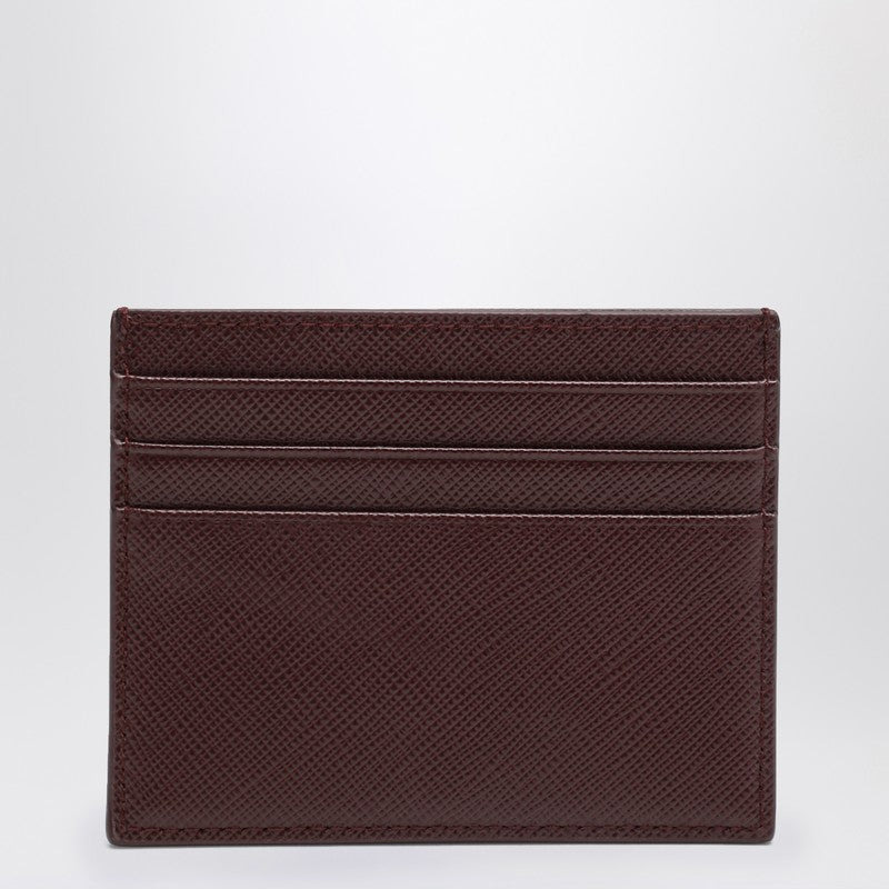 Prada Burgundy Card Holder In Saffiano Women - 2