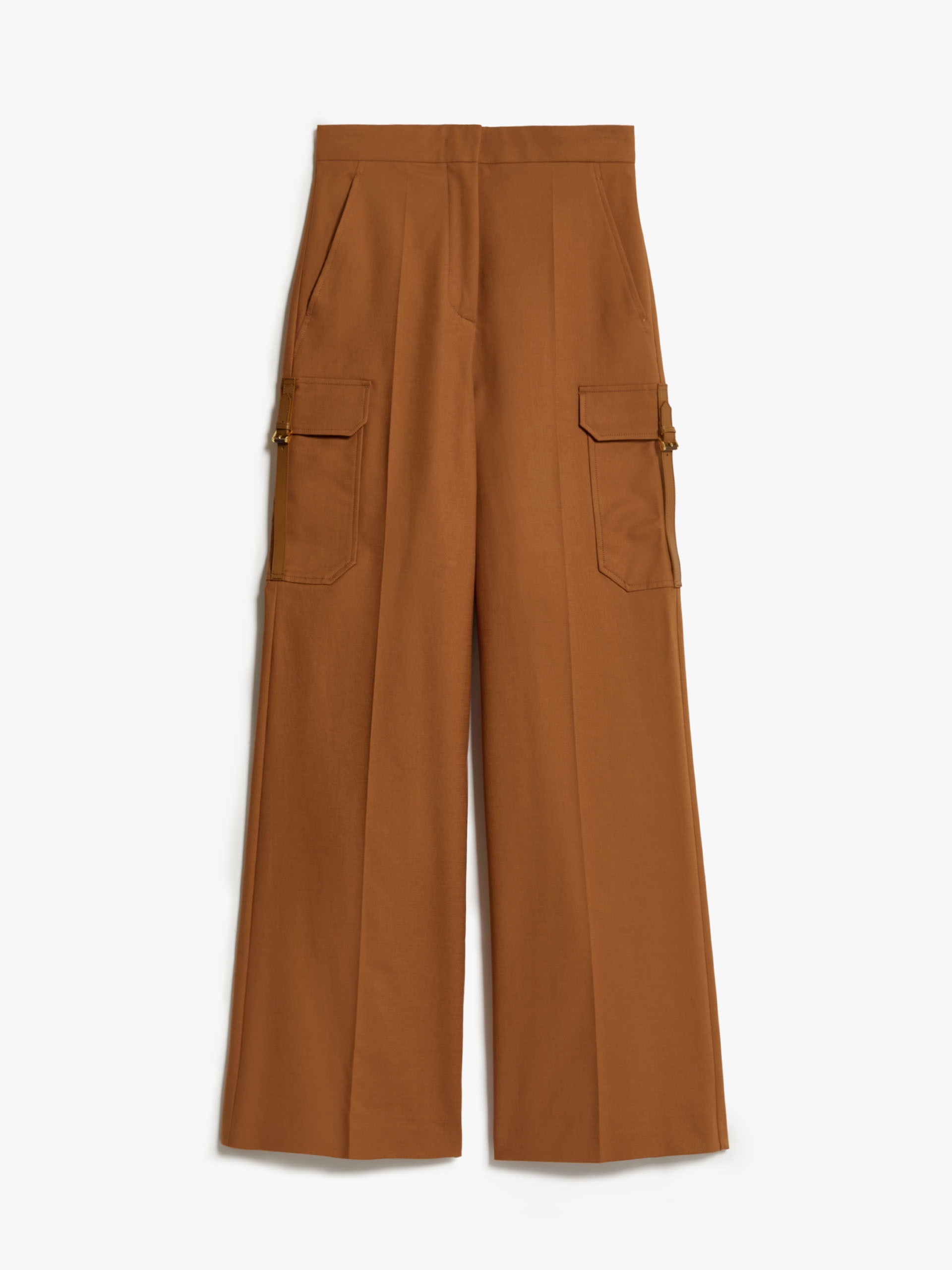 Stretch satin wide trousers - 1