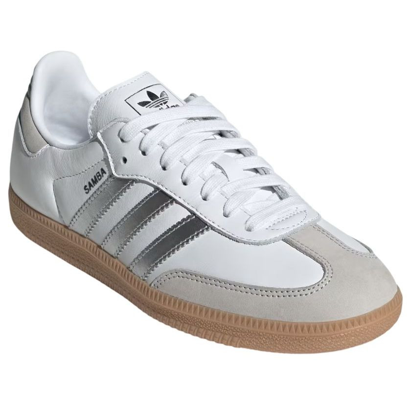 (WMNS) adidas Samba OG 'White Silver Metallic Grey' JI2725 - 3