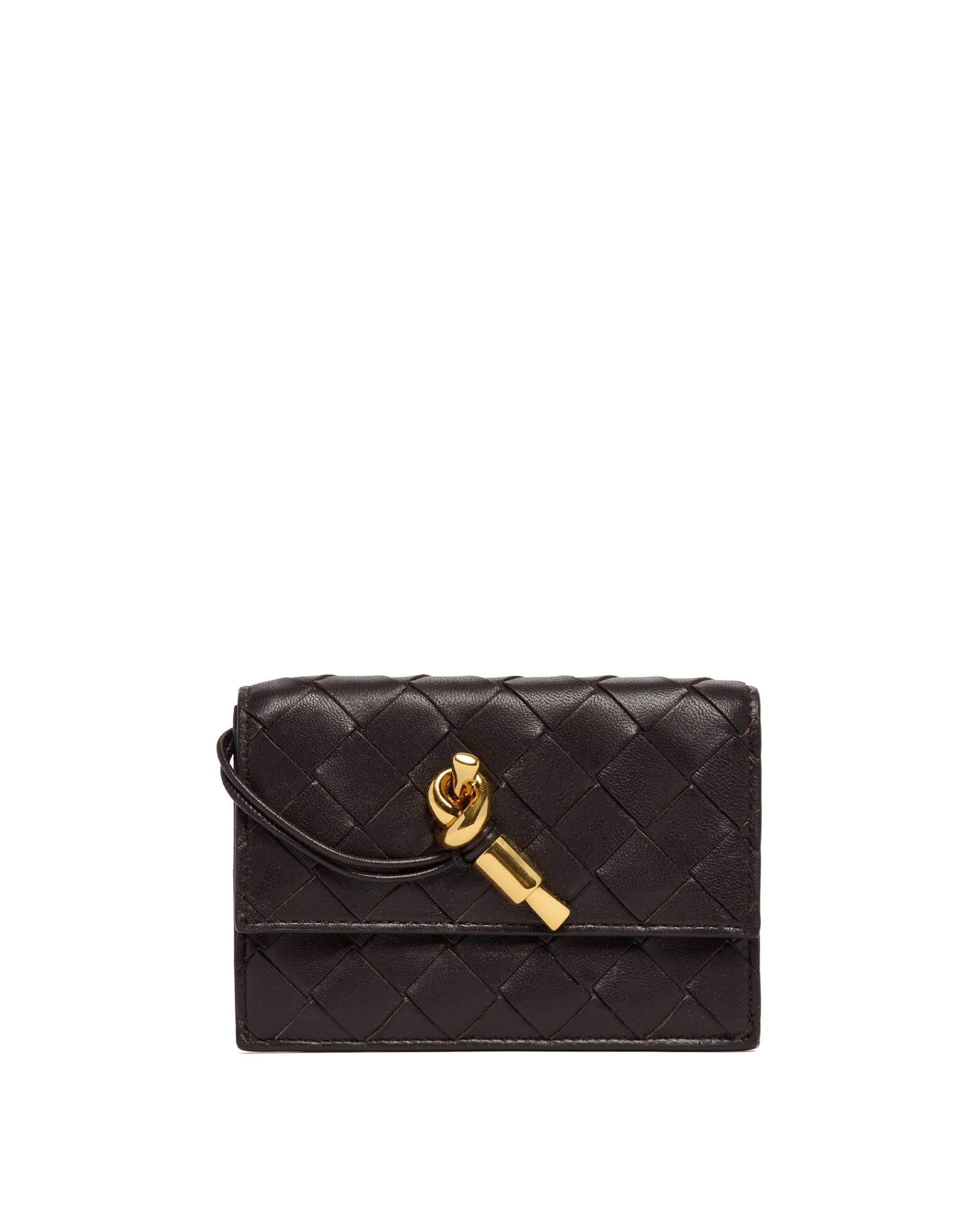 Brown Leather Andiamo Cardholder - 1