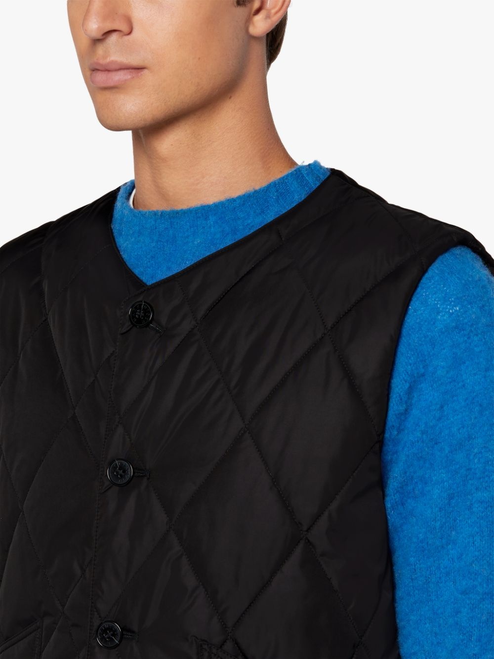 HIG BLACK QUILTED NYLON LINER VEST | GQM-204 - 5