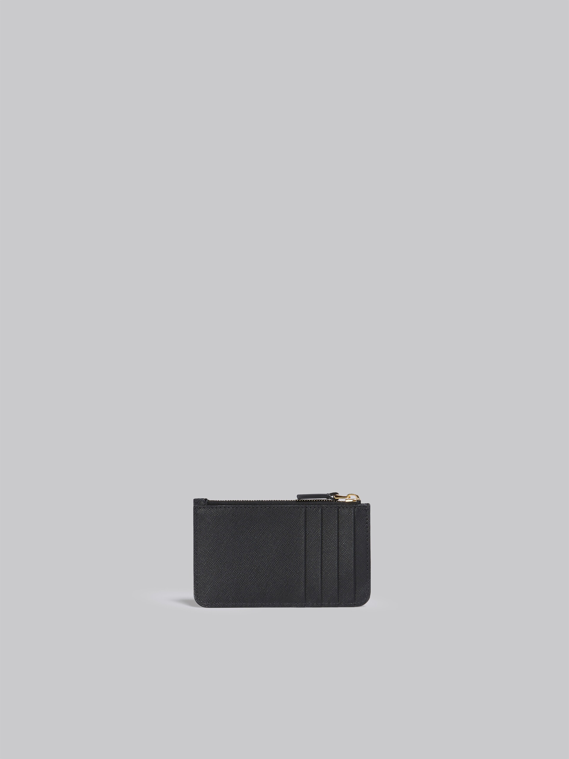 BLACK SAFFIANO LEATHER CARD CASE - 3