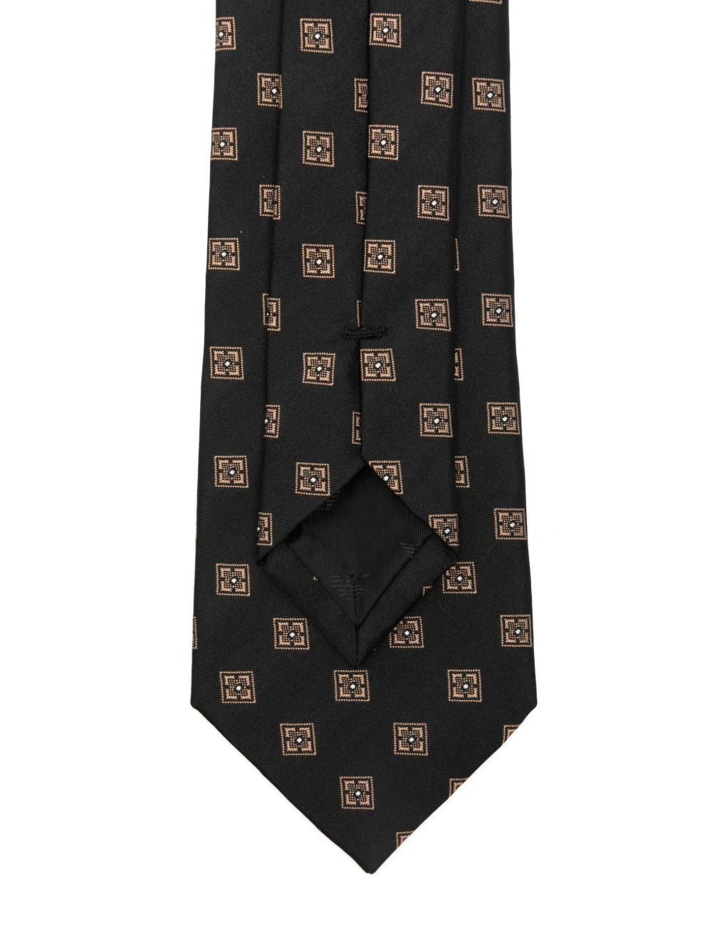 pattern-jacquard silk tie - 2