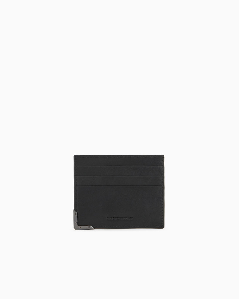 EMPORIO ARMANI PREMIUM VEGETABLE-TANNED LEATHER CARD HOLDER outlook