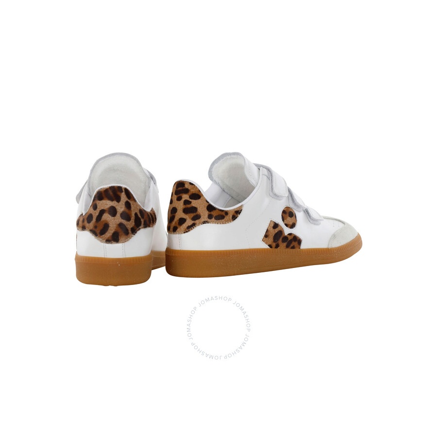 Isabel Marant Ladies Leopard Beth Printed Low-Top Leather Sneakers - 2