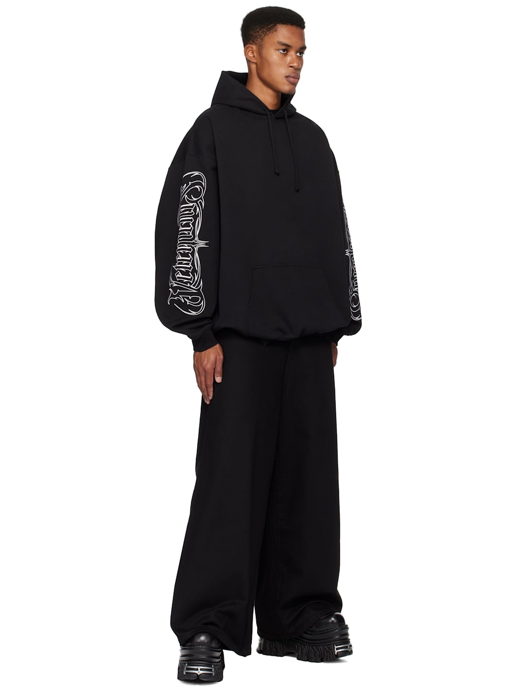 【VETEMENTS】Sweat Vetements SS19 6-layered bullet gimp fleece hoodie SZ:OS