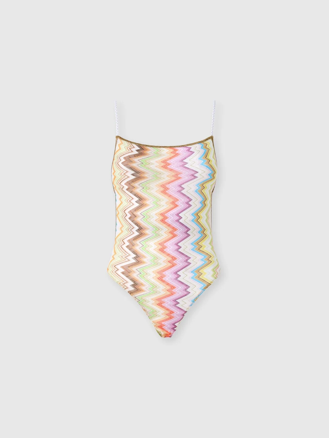 Printed one-piece swimsuit with open back - 1