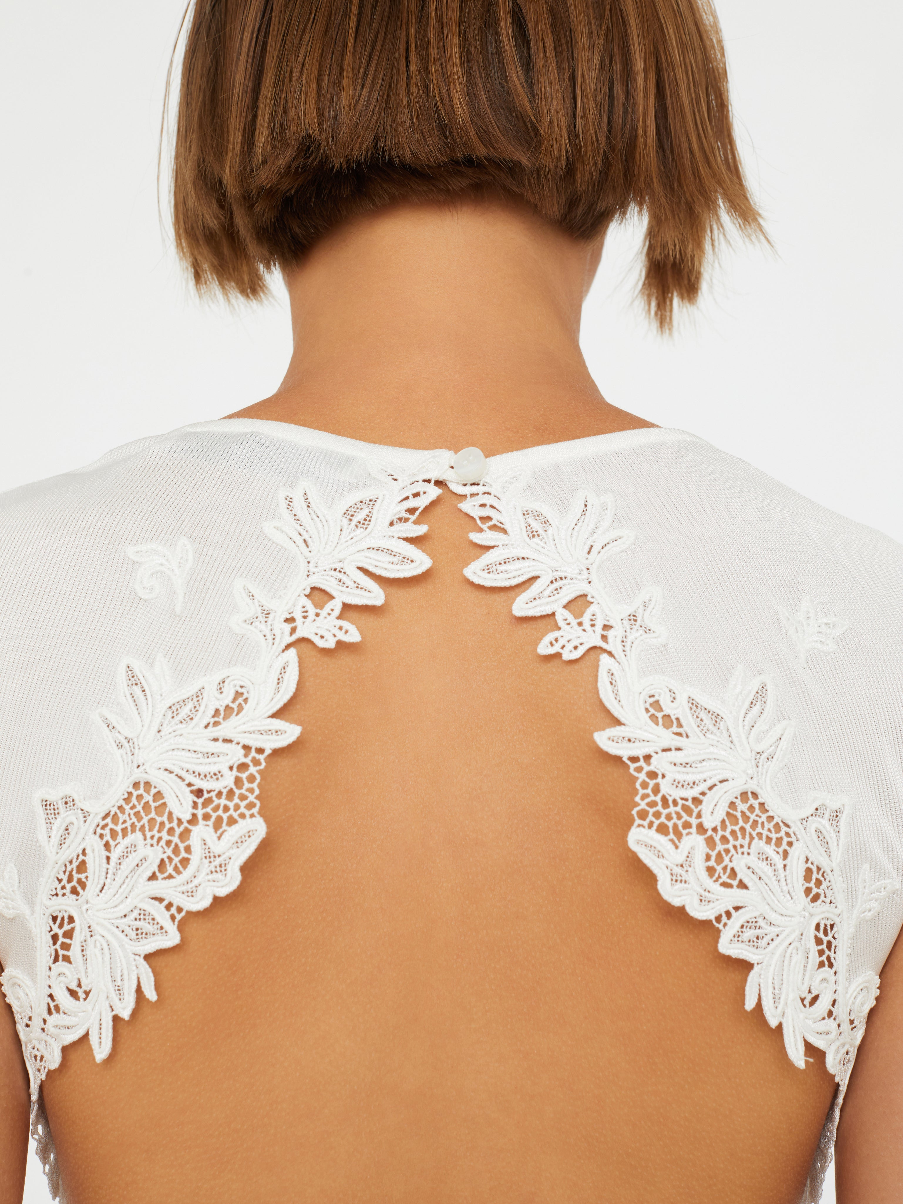 Hibiscus Embroidered Rib Dress - 6