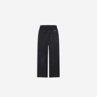 BALENCIAGA Double Waistband Pants in Black outlook