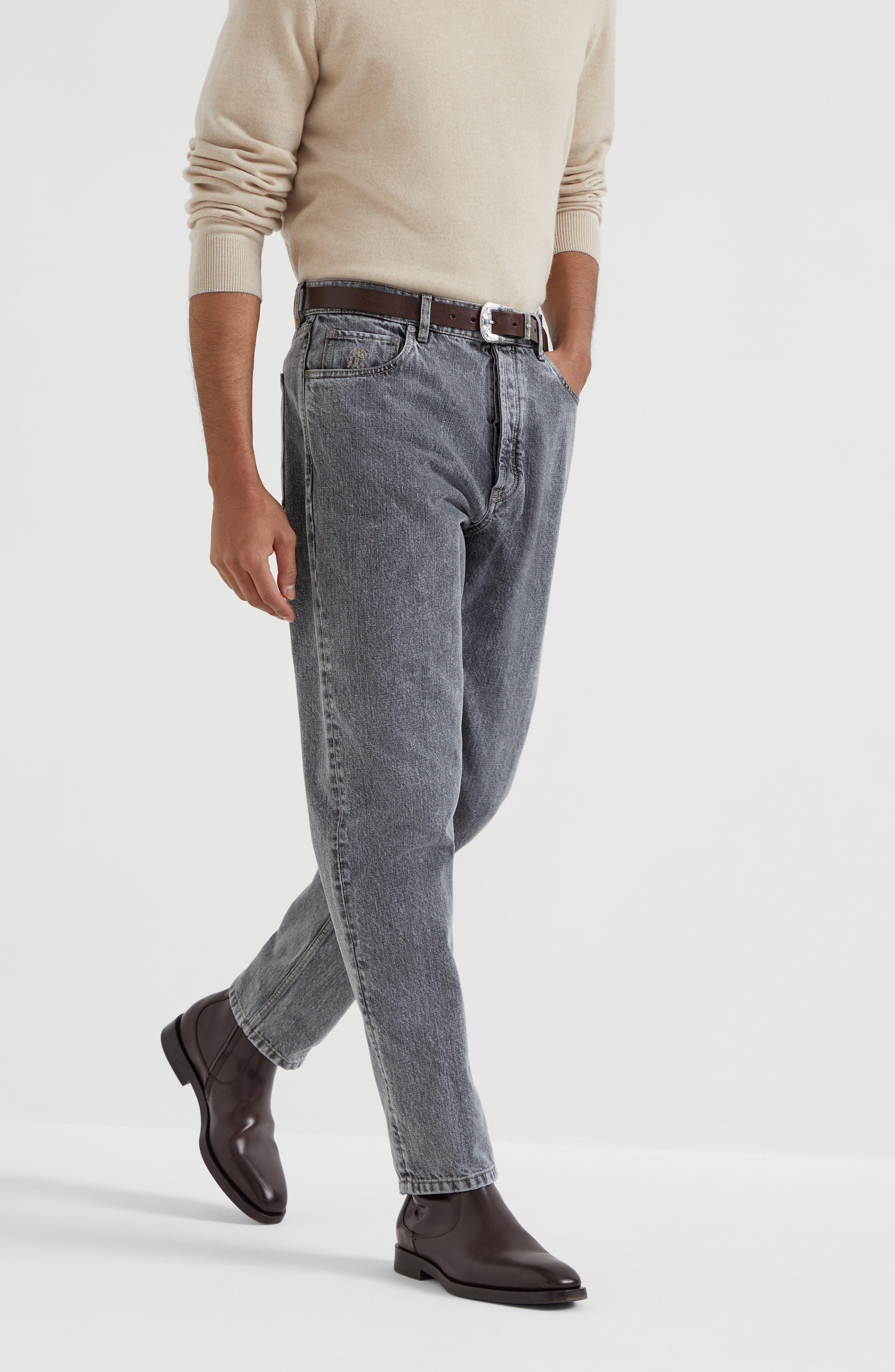 Brunello Cucinelli Five-pocket trousers in Medium Grey at Nordstrom - 2