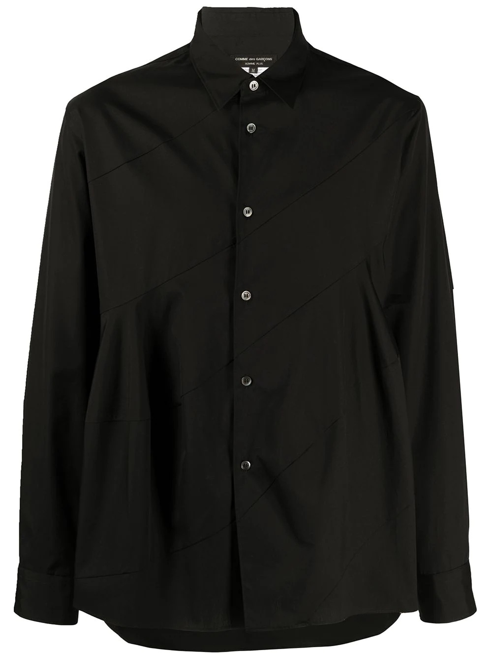 panelled poplin shirt - 1