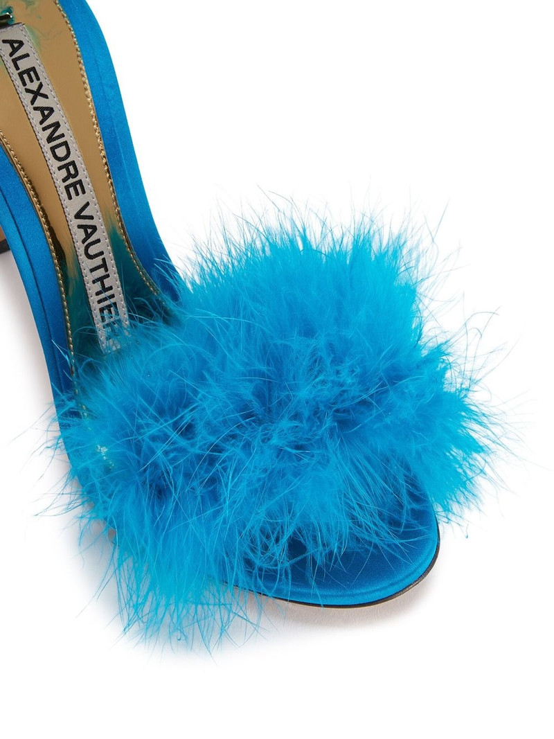 Veronica 105mm feather-detailing sandals 4