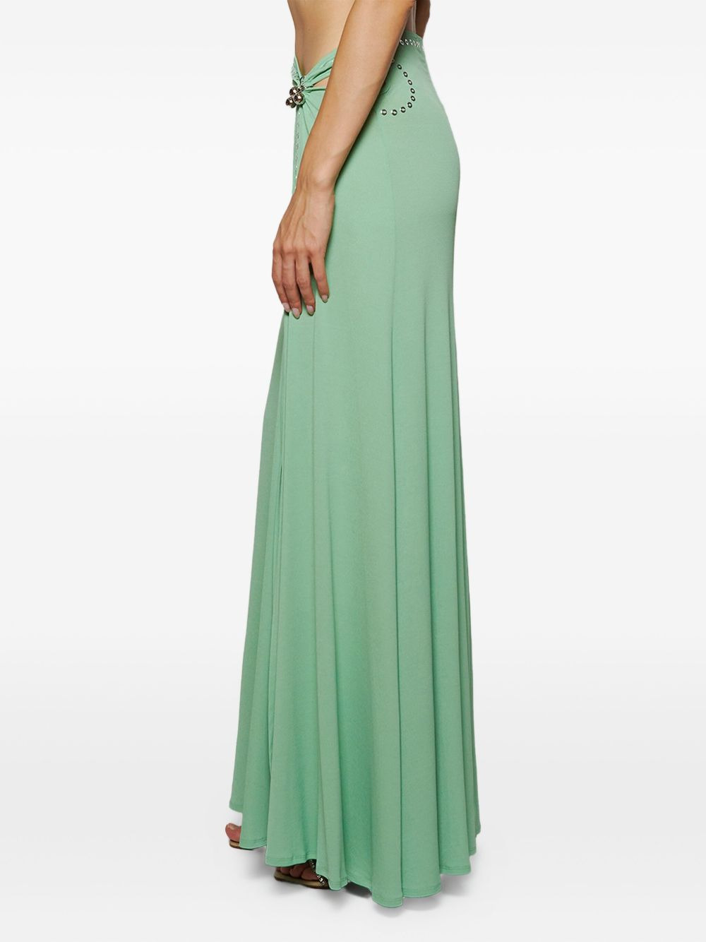cut-out eyelet-embellished skirt - 3