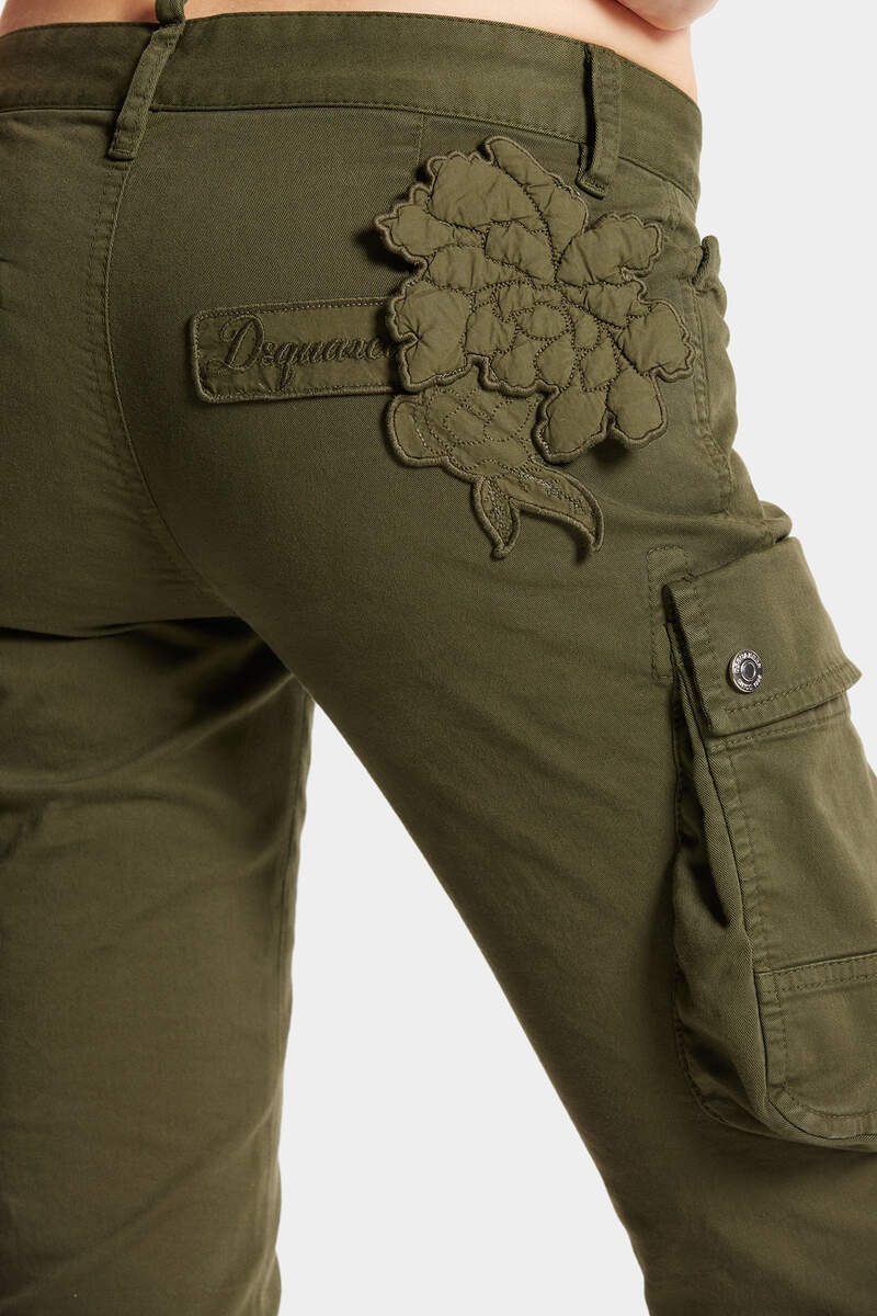 BLOSSOM PATCH FLARE SEXY CARGO PANTS - 6