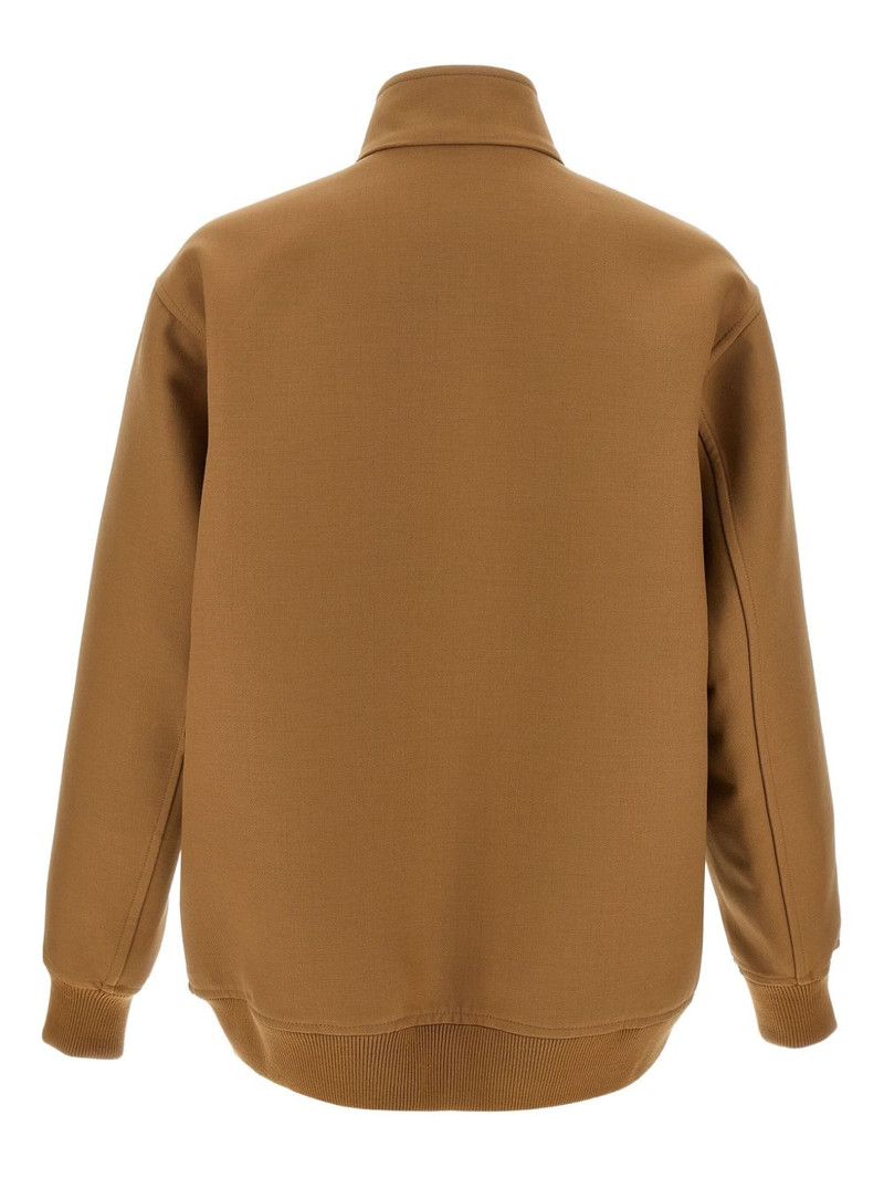 GUCCI ribbed-knit high-neck jacket outlook