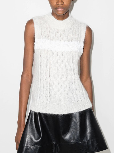 SHUSHU/TONG sequin-embellished knitted vest outlook