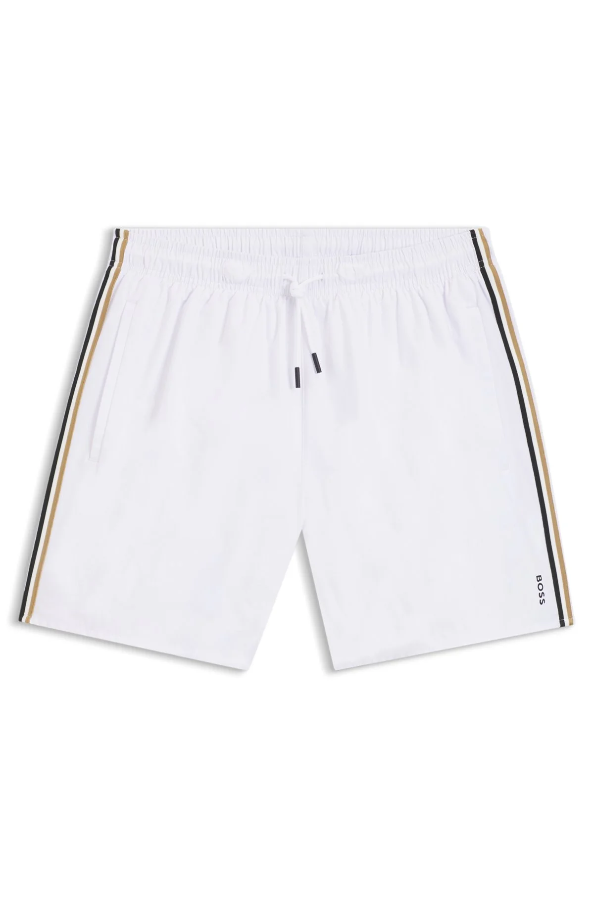 SWIM SHORTS WITH SIGNATURE STRIPE AND LOGO - 1