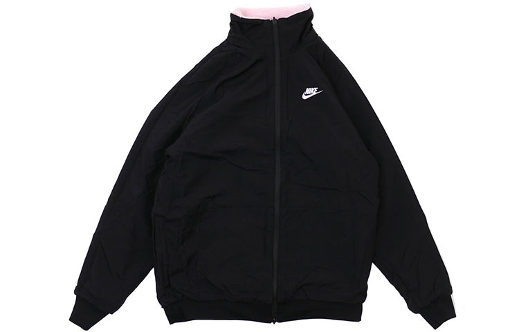 NIKEジャケットBLK BQ6546-017/リバーシブル NIKE ナイキ スウッシュ ボア フリース リバーシブルジャケット