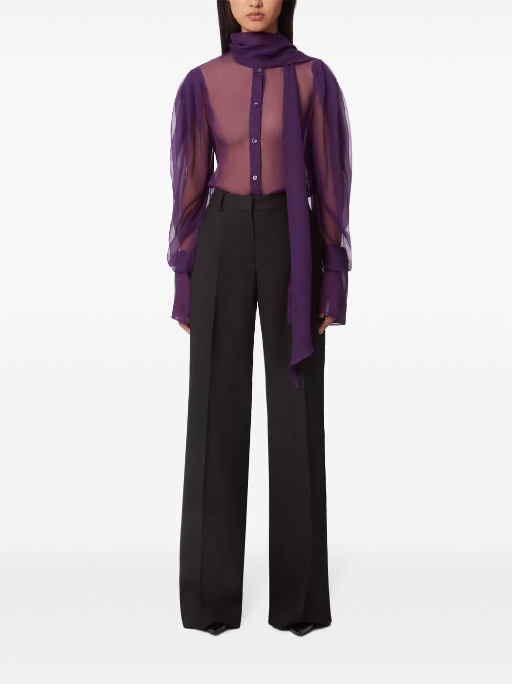 Straight Wool Trousers - 2