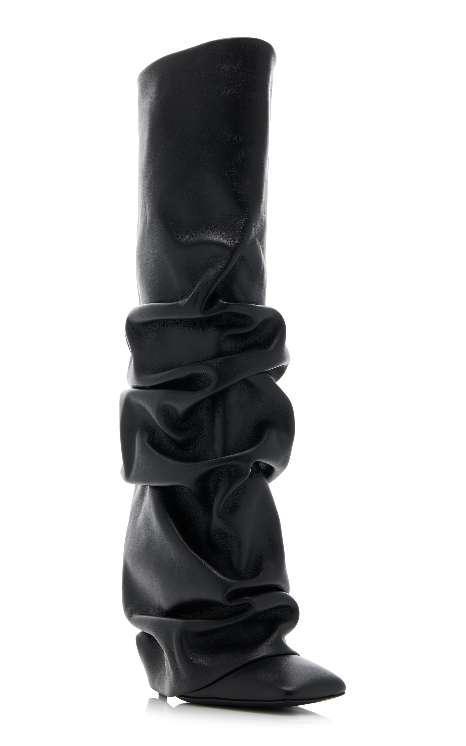 Rea Slouched Leather Boots black - 4