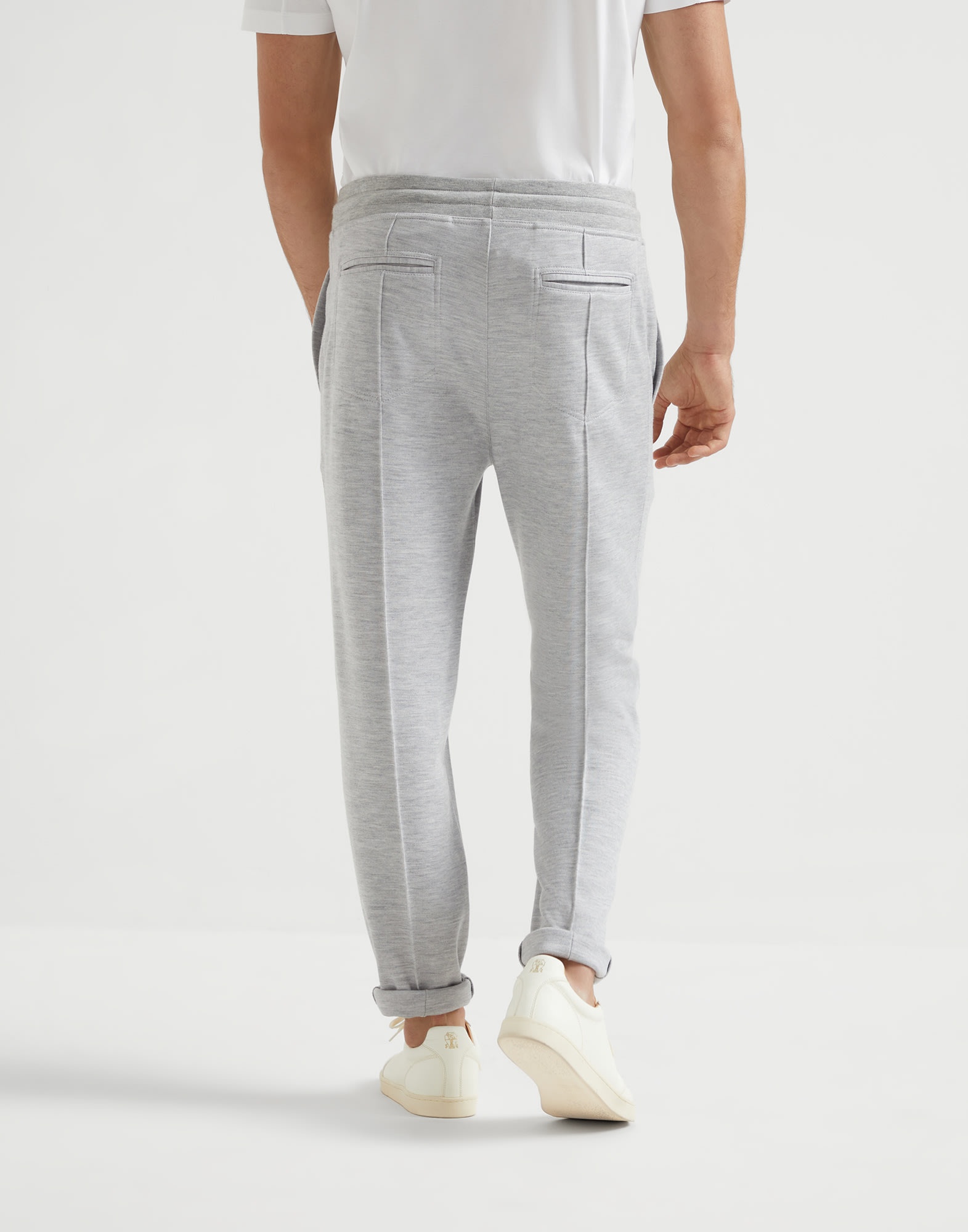 Cashmere and silk French terry trousers with Crête detail - 2