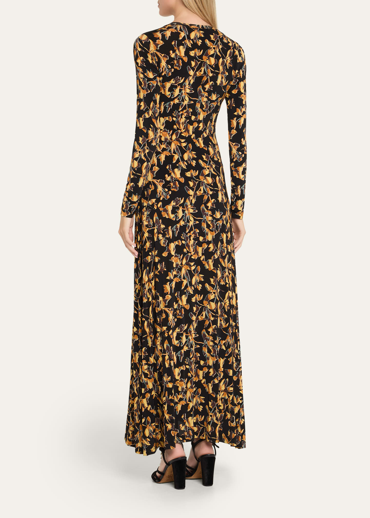 Amari Floral Long-Sleeve Jersey Dress - 3