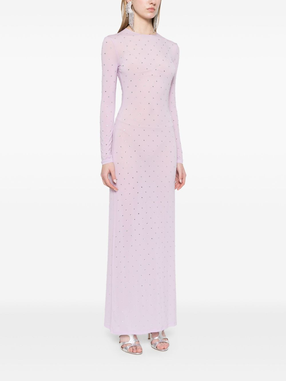 crystal-embellished gown - 3