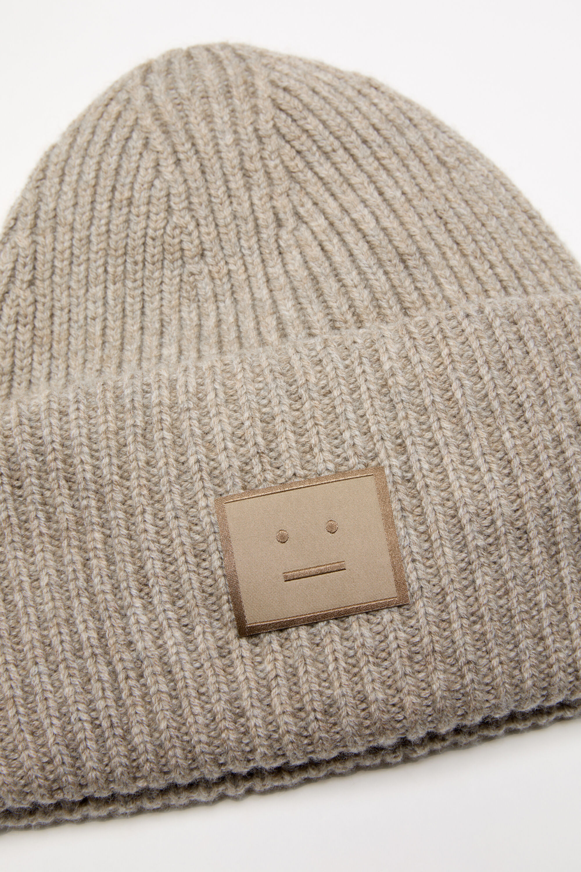 Large face logo beanie - Yak - Greige melange - 2