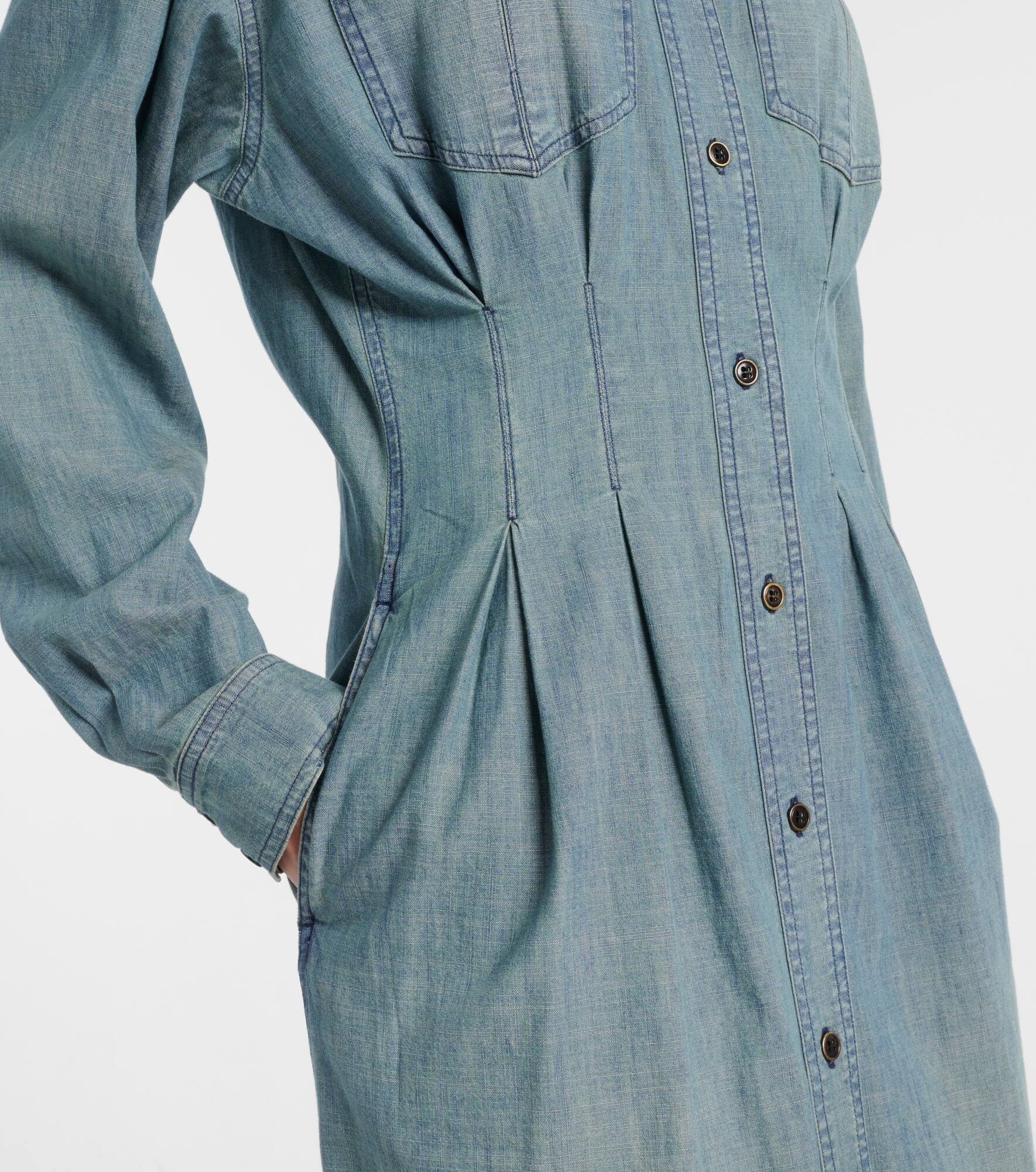Nolwen chambray shirt dress - 5