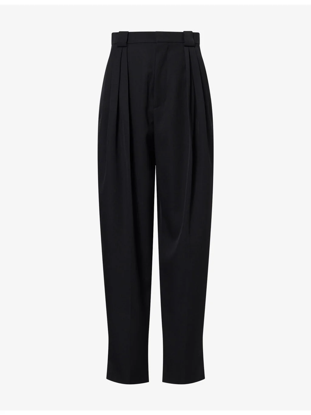Pleated Straight-Leg Wool Trousers - 1