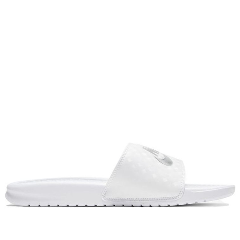 Nike (WMNS) Nike Benassi JDI 'White Silver' 343881-102 outlook