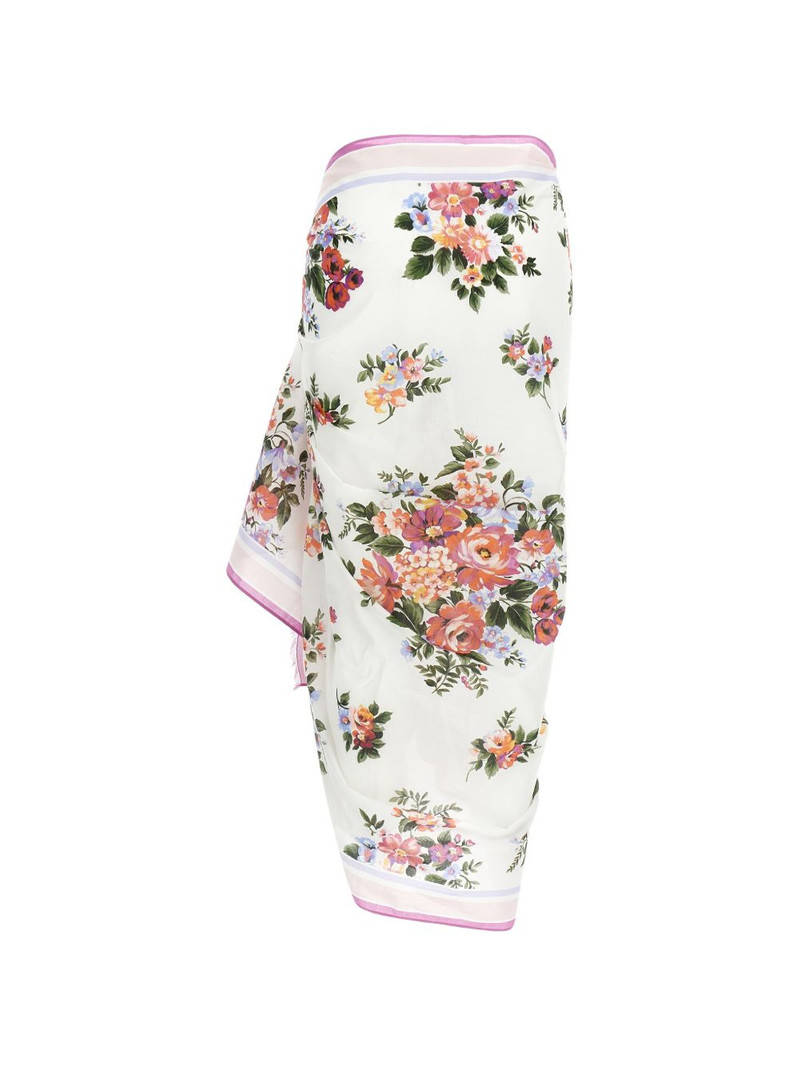 Dolce & Gabbana bouquet fringed sarong beach cover-ups outlook