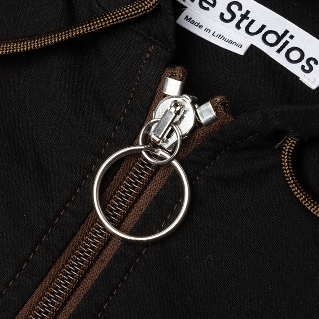 ACNE STUDIOS HOODED DOWN JACKET - BLACK - 4