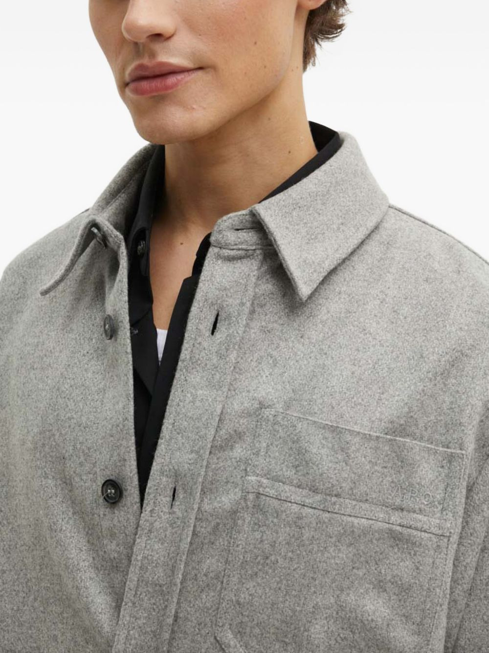button-down patch-pocket shirt - 5
