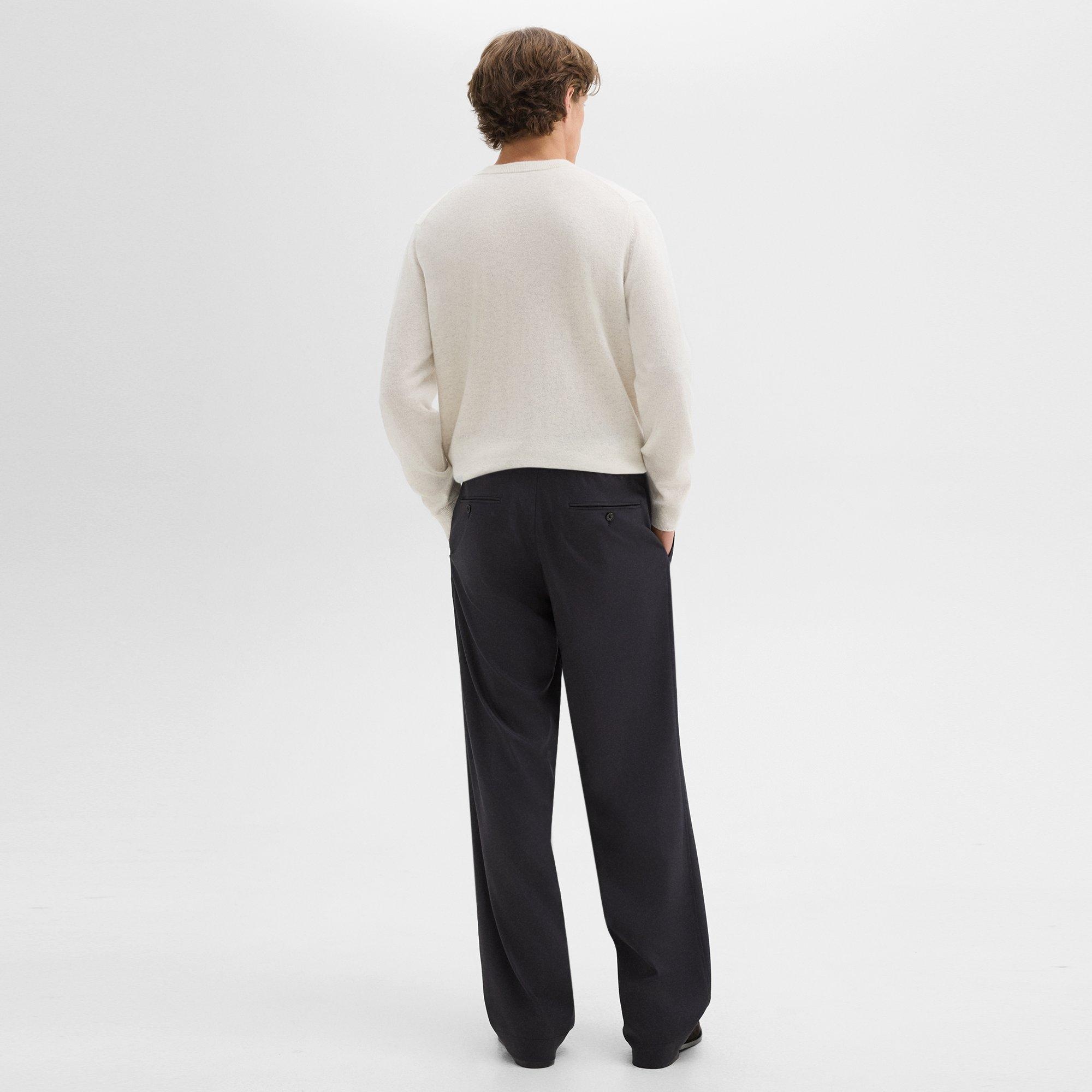 Wide-Leg Drawstring Pant in Stretch Flannel - 4