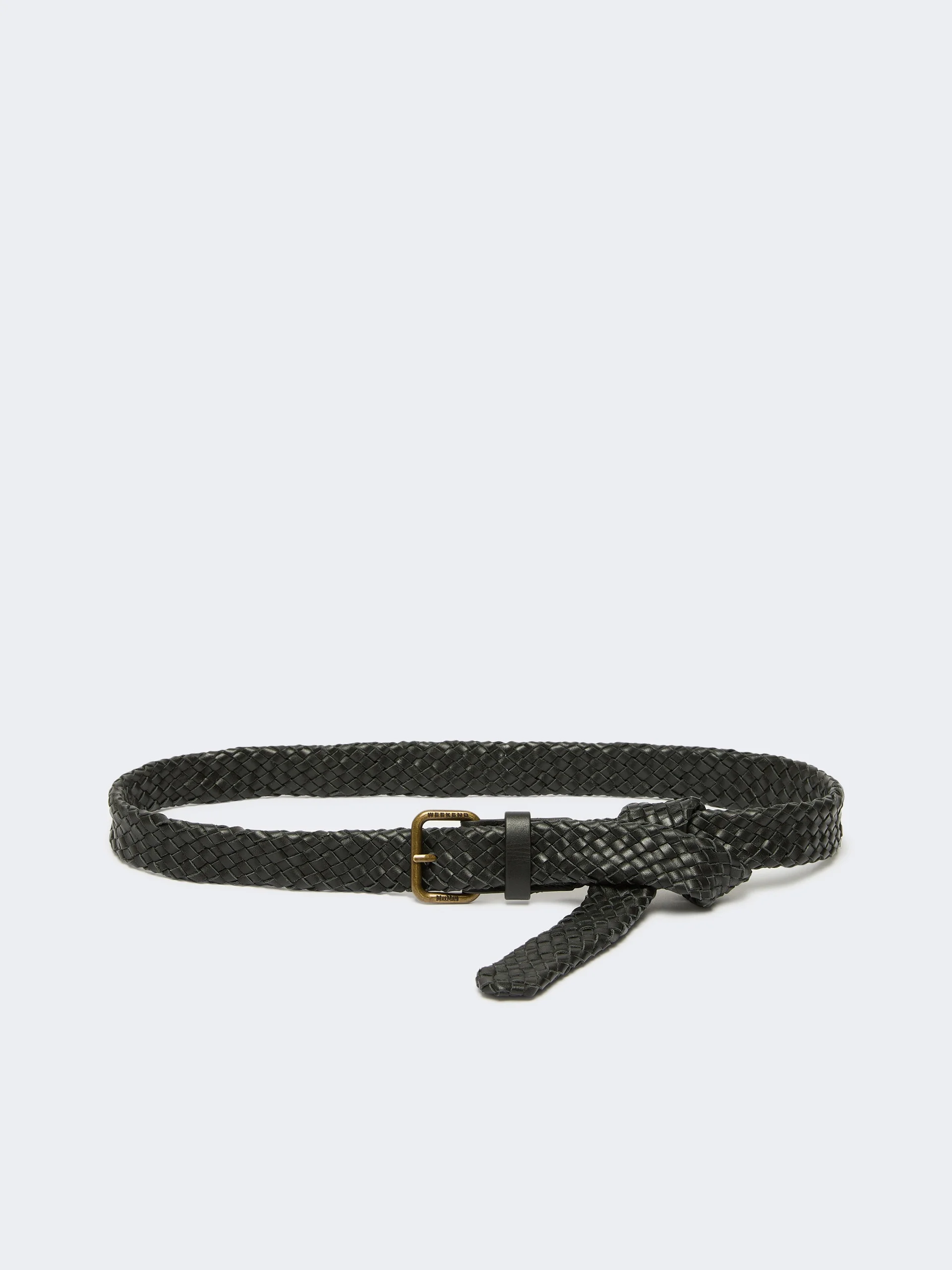 QUAGLIA Woven leather belt - BLACK - 1