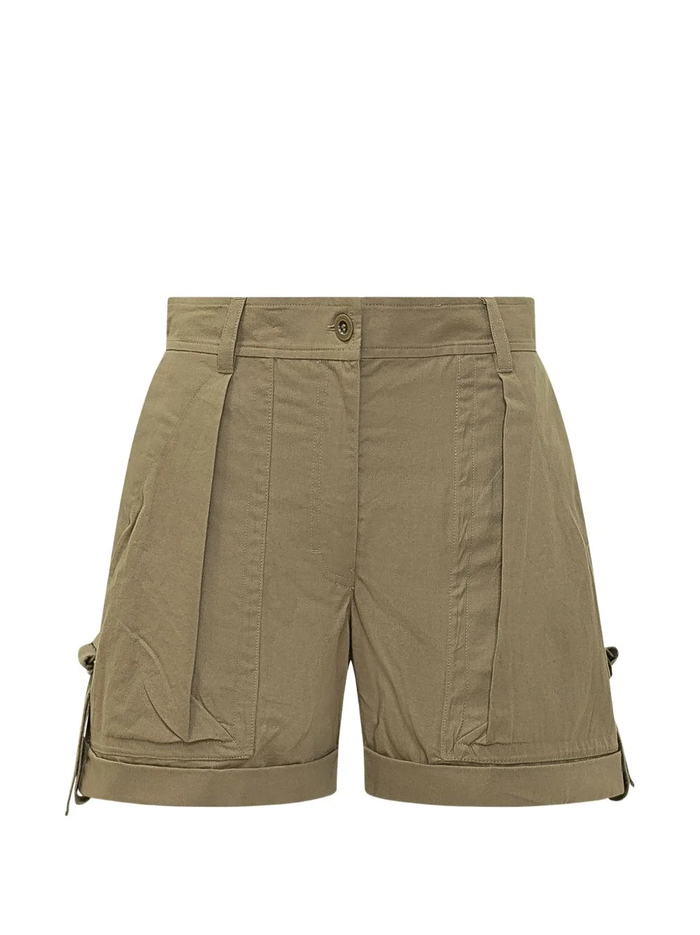 drawstring cuffed shorts - 1