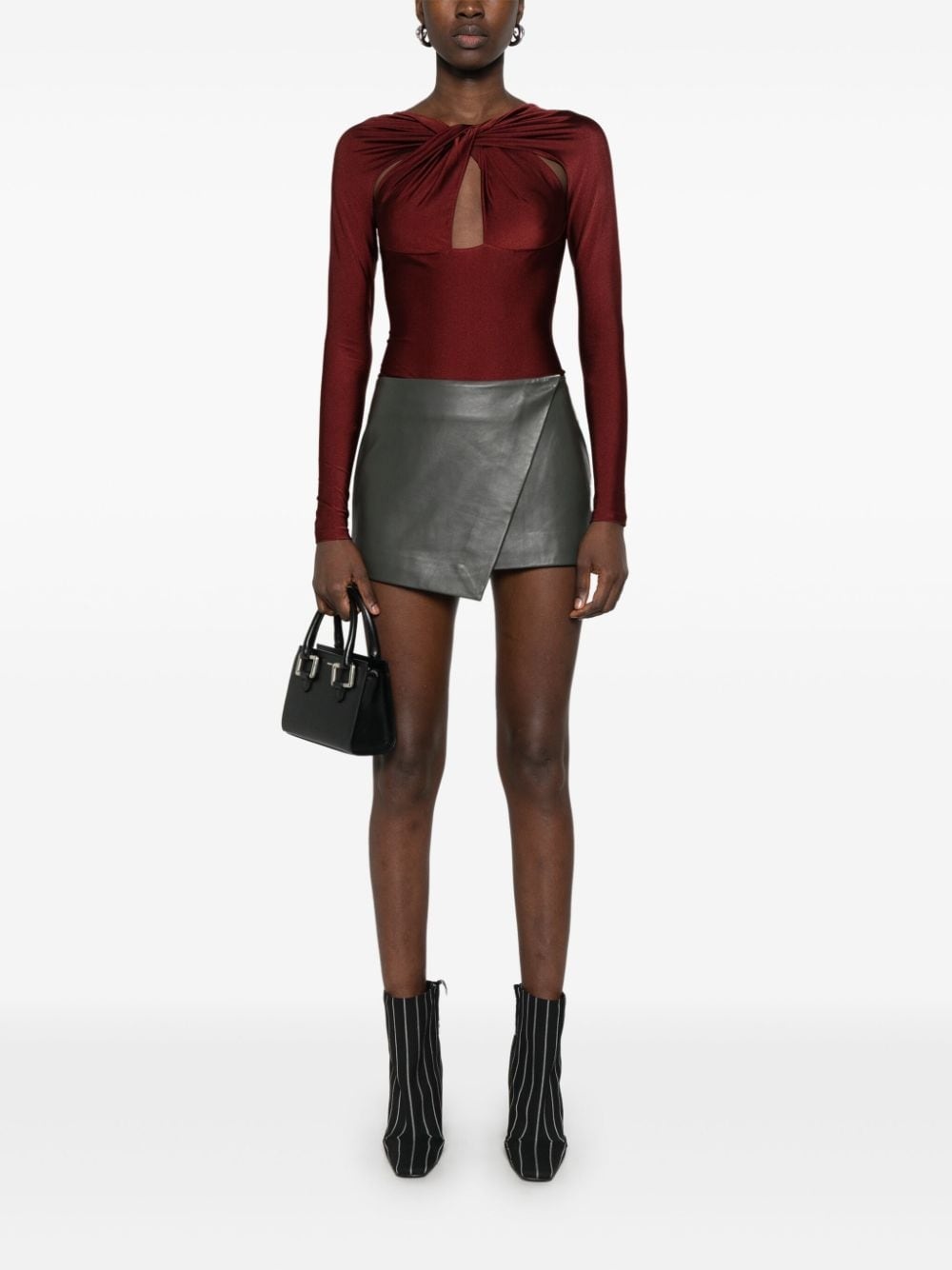 twisted cut-out bodysuit - 2