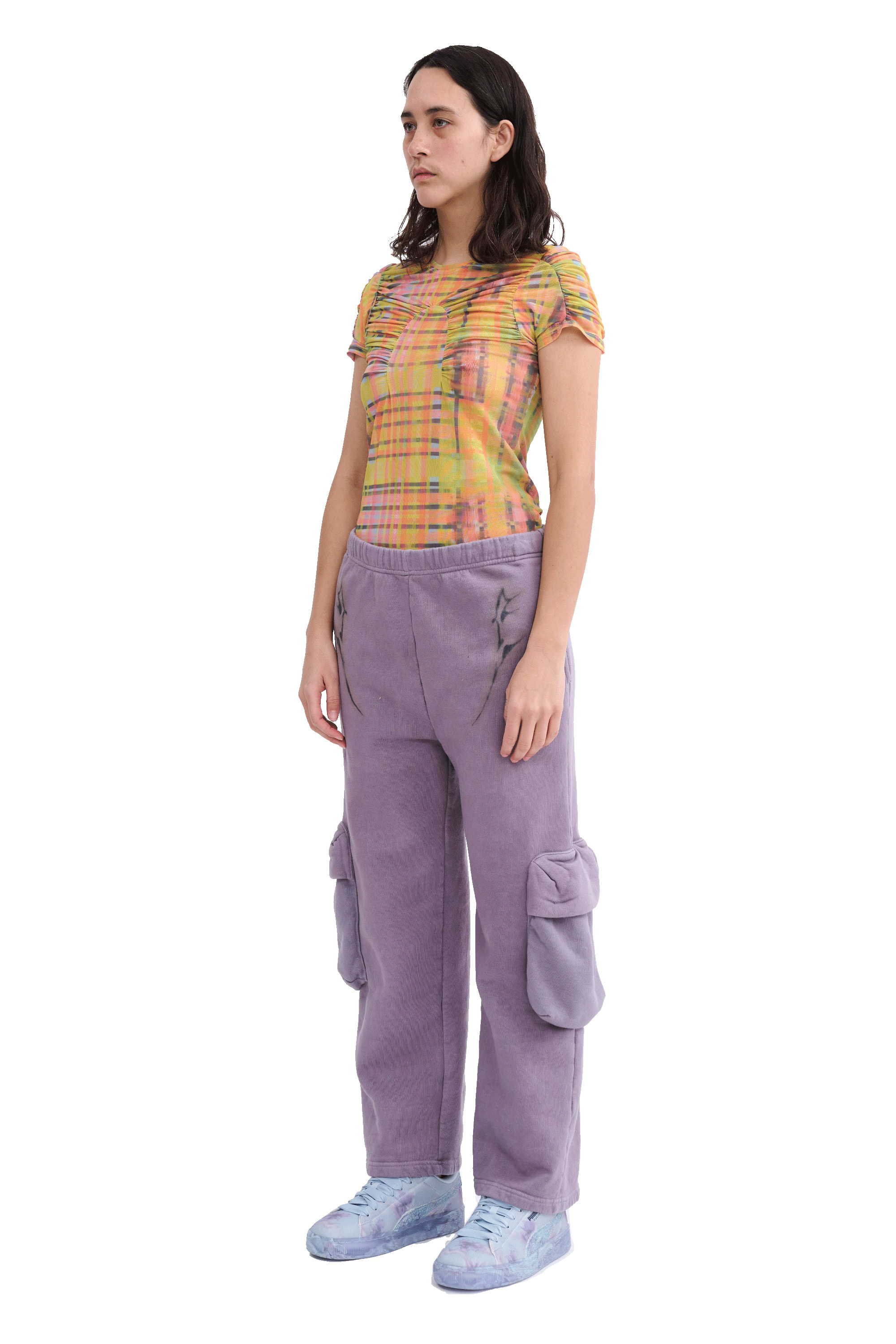 MAUVE CARGO SWEATPANT - 7