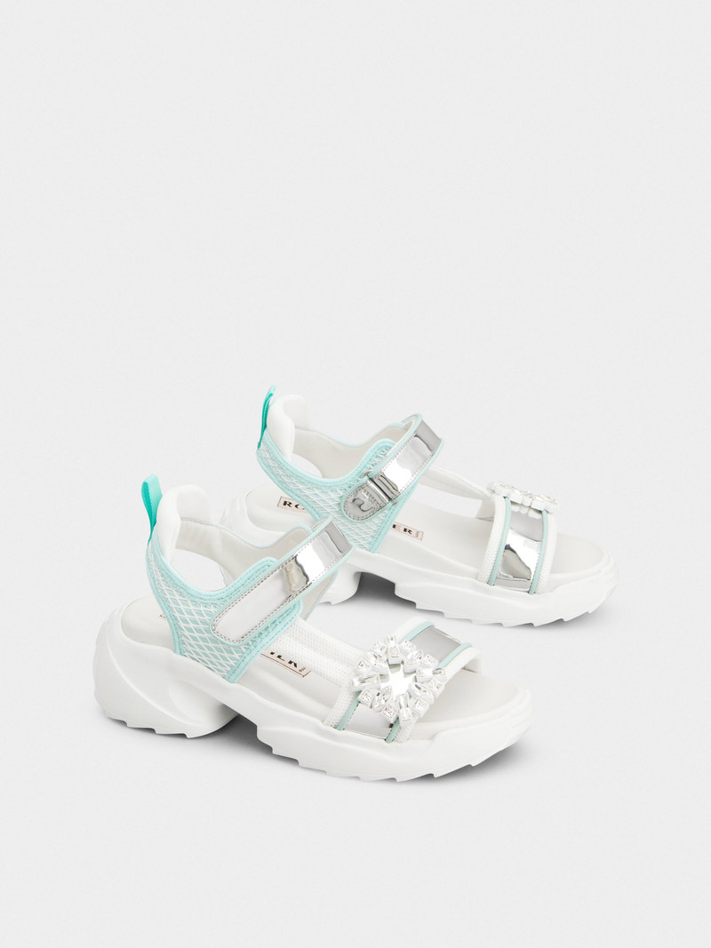 Roger Vivier Viv' on the Run Sandals in fabric outlook